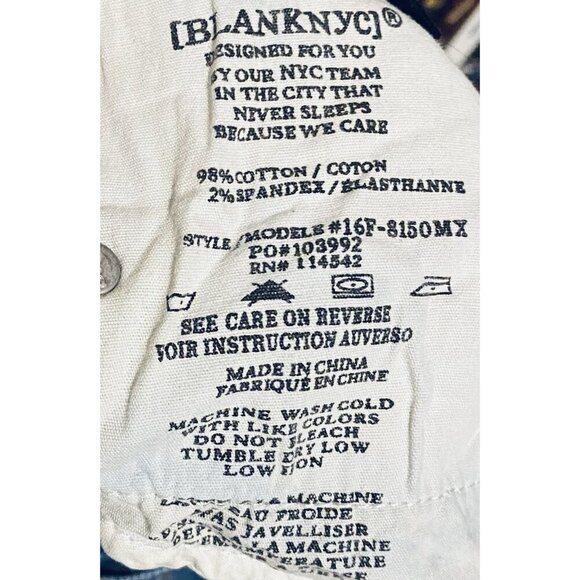 BlankNYC Shorts Womens 28 The Fulton Roll Up Distressed Ripped Boho Festival - Picture 6 of 6